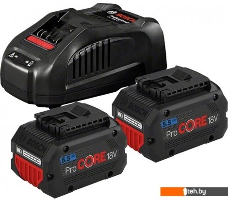- Аккумуляторы и зарядные устройства для инструмента Bosch ProCORE Professional 1600A0214C (18В/5.5 Ah + 14.4-18В) - ProCORE Professional 1600A0214C (18В/5.5 Ah + 14.4-18В)