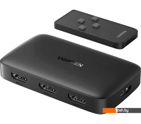  - Кабели, адаптеры, разветвители Ugreen CM332 80125 4 x HDMI (с пультом ДУ, черный) - CM332 80125 4 x HDMI (с пультом ДУ, черный)