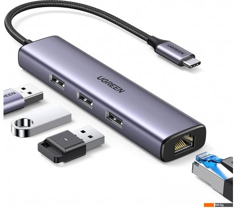  - USB-хабы и док-станции Ugreen CM475 USB C to Ethernet 60600 - CM475 USB C to Ethernet 60600