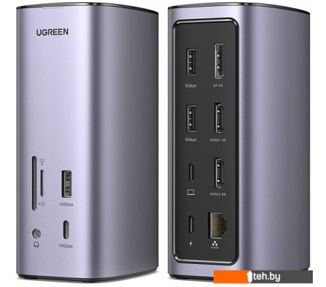  - USB-хабы и док-станции Ugreen USB C Triple Display Docking Station 12-in-1 90325 - USB C Triple Display Docking Station 12-in-1 90325