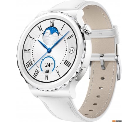  - Умные часы и браслеты Huawei Watch GT 3 Pro Ceramic 43 мм (белый/кожа) - Watch GT 3 Pro Ceramic 43 мм (белый/кожа)