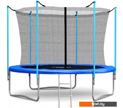 - Батуты Atlas Sport 252 см - 8ft (с лестницей, внутренняя сетка, синий) - 252 см - 8ft (с лестницей, внутренняя сетка, синий)