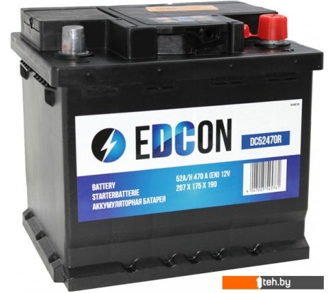  - Автомобильные аккумуляторы EDCON DC52470R (52 А·ч) - DC52470R (52 А·ч)