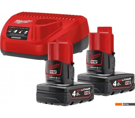  - Аккумуляторы и зарядные устройства для инструмента Milwaukee M12 M12NRG-402 4933459211 (2 x 12В/4 Ач + 12В) - M12 M12NRG-402 4933459211 (2 x 12В/4 Ач + 12В)