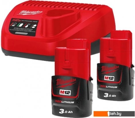  - Аккумуляторы и зарядные устройства для инструмента Milwaukee M12 M12NRG-302 4933451902 (2 x 12В/3 Ач + 12В) - M12 M12NRG-302 4933451902 (2 x 12В/3 Ач + 12В)