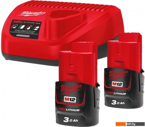  - Аккумуляторы и зарядные устройства для инструмента Milwaukee M12 M12NRG-302 4933451902 (2 x 12В/3 Ач + 12В) - M12 M12NRG-302 4933451902 (2 x 12В/3 Ач + 12В)