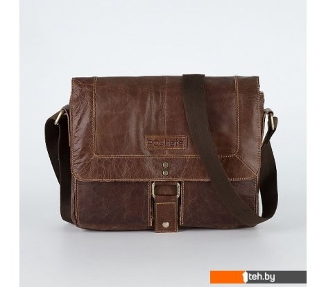  - Женские и мужские сумки Poshete 253-1311-1-DBW (коричневый) - 253-1311-1-DBW (коричневый)