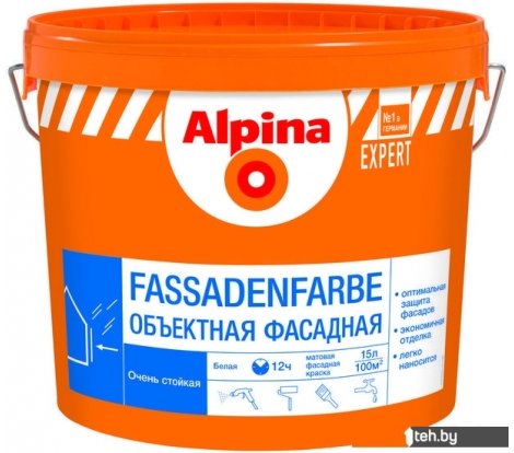 - Краски и эмали Alpina Expert Fassadenfarbe (15 л) - Expert Fassadenfarbe (15 л)