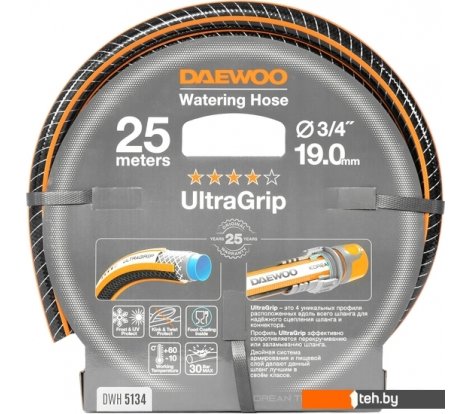  - Поливочные шланги Daewoo Power UltraGrip DWH 5134 (3/4'', 25 м) - UltraGrip DWH 5134 (3/4'', 25 м)