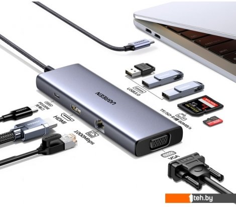 - USB-хабы и док-станции Ugreen CM498 15600 - CM498 15600