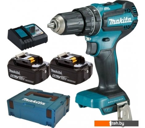  - Шуруповерты, гайковерты, электроотвертки Makita DHP485RTJ (с 2-мя АКБ 5 Ач, кейс) - DHP485RTJ (с 2-мя АКБ 5 Ач, кейс)