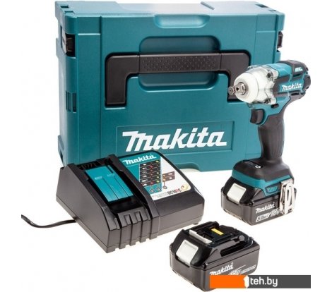  - Шуруповерты, гайковерты, электроотвертки Makita DTW285RTJ (с 2-мя АКБ 5 Ач, кейс) - DTW285RTJ (с 2-мя АКБ 5 Ач, кейс)