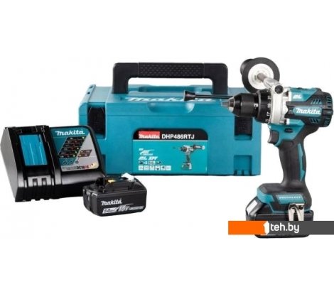  - Шуруповерты, гайковерты, электроотвертки Makita DHP486RTJ (с 2-мя АКБ 5 Ач, кейс) - DHP486RTJ (с 2-мя АКБ 5 Ач, кейс)