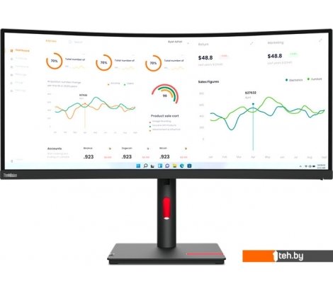  - Мониторы Lenovo ThinkVision T34w-30 63D4GAT1EU - ThinkVision T34w-30 63D4GAT1EU