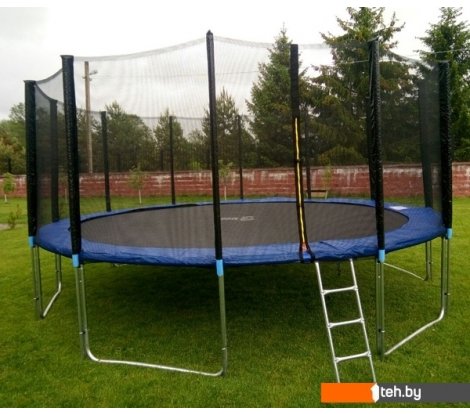  - Батуты Atlas Sport 490 см - 16ft Pro (с лестницей, внешняя сетка, сливовый) - 490 см - 16ft Pro (с лестницей, внешняя сетка, сливовый)