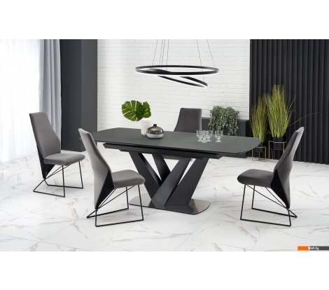  - Кухонные столы и обеденные группы Halmar Patrizio 160 (темно-серый/черный) - Patrizio 160 (темно-серый/черный)