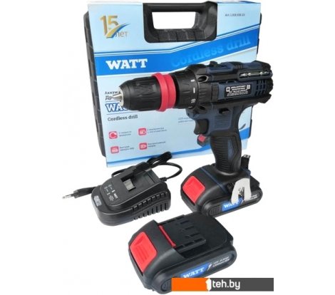  - Шуруповерты, гайковерты, электроотвертки WATT WAS-18Li-3 1.018.030.23 (с 2-мя АКБ, кейс) - WAS-18Li-3 1.018.030.23 (с 2-мя АКБ, кейс)