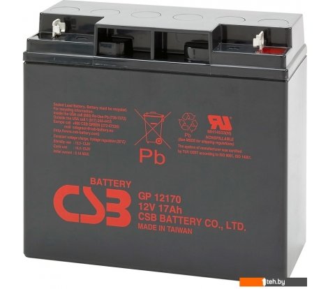  - Аккумуляторы для ИБП CSB Battery GP12170 (12В/17 А·ч) - GP12170 (12В/17 А·ч)