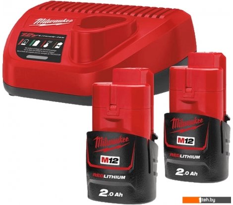  - Аккумуляторы и зарядные устройства для инструмента Milwaukee M12 M12NRG-202 4933459209 (2 x 12В/2 Ач + 12В) - M12 M12NRG-202 4933459209 (2 x 12В/2 Ач + 12В)