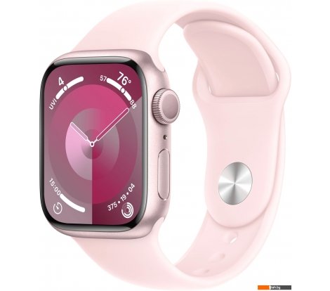  - Умные часы и браслеты Apple Watch Series 9 41 мм (алюминиевый корпус, розовый/розовый, спортивный силиконовый ремешок M/L) - Watch Series 9 41 мм (алюминиевый корпус, розовый/розовый, спортивный силиконовый ремешок M/L)