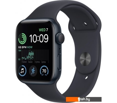  - Умные часы и браслеты Apple Watch SE 2 40 мм (алюминиевый корпус, полуночный/полуночный, спортивный силиконовый ремешок S/M) - Watch SE 2 40 мм (алюминиевый корпус, полуночный/полуночный, спортивный силиконовый ремешок S/M)