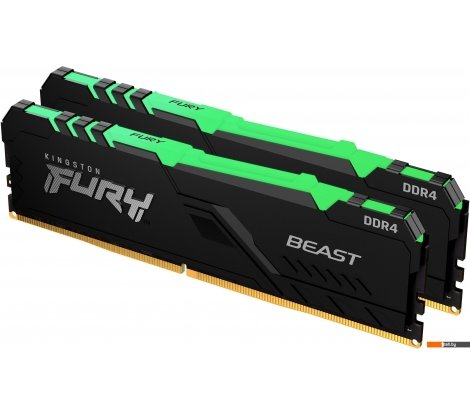  - Оперативная память Kingston FURY Beast RGB 2x16ГБ DDR4 3200МГц KF432C16BB12AK2/32 - FURY Beast RGB 2x16ГБ DDR4 3200МГц KF432C16BB12AK2/32