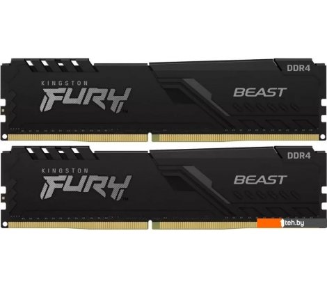  - Оперативная память Kingston FURY Beast 2x16GB DDR4 PC4-25600 KF432C16BBK2/32 - FURY Beast 2x16GB DDR4 PC4-25600 KF432C16BBK2/32