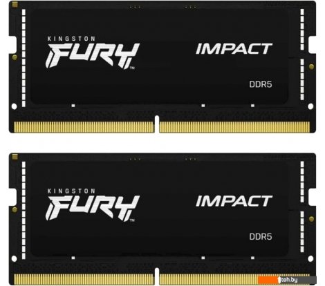  - Оперативная память Kingston FURY Impact 2x8 ГБ DDR5 4800 МГц KF548S38IBK2-16 - FURY Impact 2x8 ГБ DDR5 4800 МГц KF548S38IBK2-16