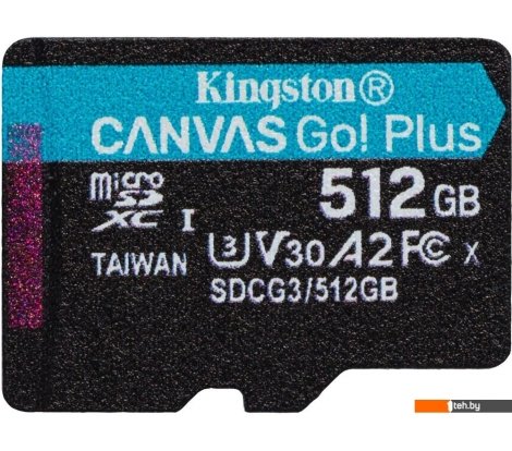  - Карты памяти Kingston Canvas Go! Plus microSDXC 512GB (с адаптером) - Canvas Go! Plus microSDXC 512GB (с адаптером)