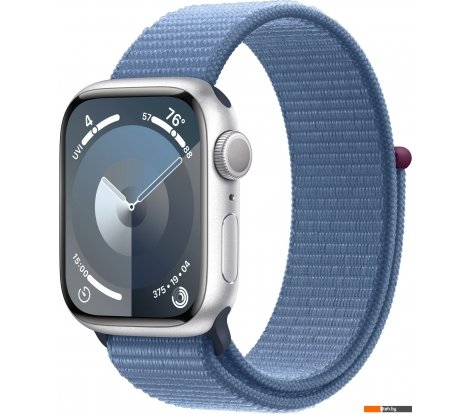  - Умные часы и браслеты Apple Watch Series 9 41 мм (алюминиевый корпус, серебристый/зимний синий, нейлоновый ремешок) - Watch Series 9 41 мм (алюминиевый корпус, серебристый/зимний синий, нейлоновый ремешок)