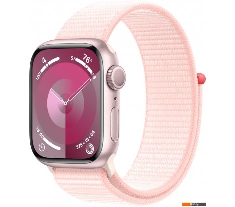  - Умные часы и браслеты Apple Watch Series 9 41 мм (алюминиевый корпус, розовый/розовый, нейлоновый ремешок) - Watch Series 9 41 мм (алюминиевый корпус, розовый/розовый, нейлоновый ремешок)