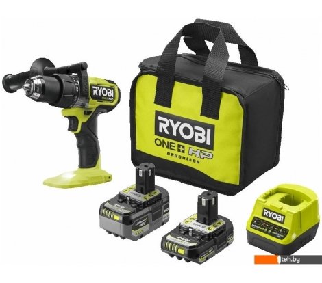  - Шуруповерты, гайковерты, электроотвертки RYOBI RPD18X-2C52S 5133005527 (с 2-мя АКБ 2 Ач+5 Ач, сумка) - RPD18X-2C52S 5133005527 (с 2-мя АКБ 2 Ач+5 Ач, сумка)