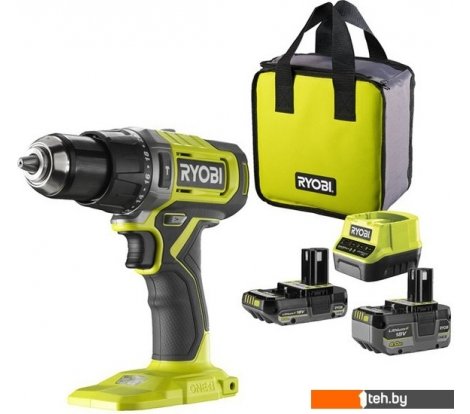  - Шуруповерты, гайковерты, электроотвертки RYOBI RPD18-2C42S 5133005525 (с 2-мя АКБ 2 Ач+4 Ач, сумка) - RPD18-2C42S 5133005525 (с 2-мя АКБ 2 Ач+4 Ач, сумка)