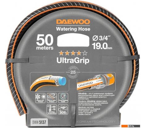  - Поливочные шланги Daewoo Power UltraGrip DWH 5137 (3/4'', 50 м) - UltraGrip DWH 5137 (3/4'', 50 м)