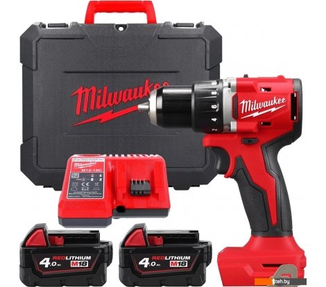  - Шуруповерты, гайковерты, электроотвертки Milwaukee M18 M18BLDDRC-402C 4933492834 (с 2-мя АКБ 4 Ач, кейс) - M18 M18BLDDRC-402C 4933492834 (с 2-мя АКБ 4 Ач, кейс)