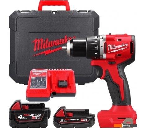  - Шуруповерты, гайковерты, электроотвертки Milwaukee M18 M18BLPDRC-422C 4933492825 (с 2-мя АКБ 2 Ач + 4 Ач, кейс) - M18 M18BLPDRC-422C 4933492825 (с 2-мя АКБ 2 Ач + 4 Ач, кейс)