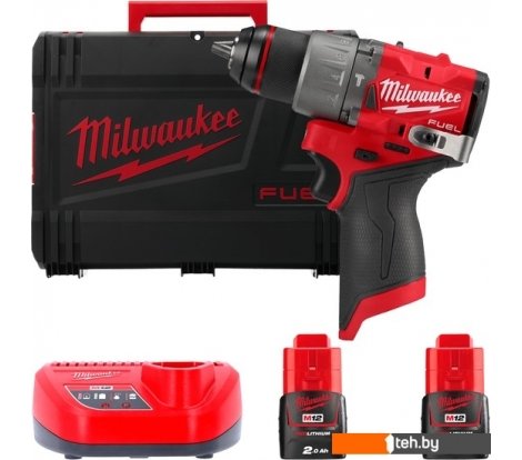  - Шуруповерты, гайковерты, электроотвертки Milwaukee M12 FUEL M12FPD2-202X 4933479868 (с 2-мя АКБ 2 Ач, кейс) - M12 FUEL M12FPD2-202X 4933479868 (с 2-мя АКБ 2 Ач, кейс)