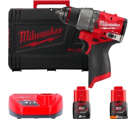  - Шуруповерты, гайковерты, электроотвертки Milwaukee M12 FUEL M12FPD2-202X 4933479868 (с 2-мя АКБ 2 Ач, кейс) - M12 FUEL M12FPD2-202X 4933479868 (с 2-мя АКБ 2 Ач, кейс)