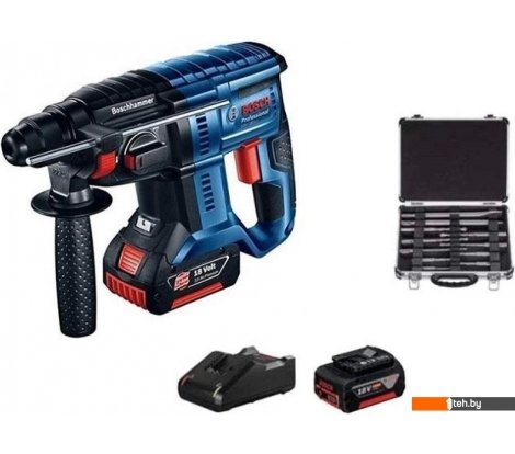  - Перфораторы Bosch GBH 180-LI Professional 0615990M33 (с 2-мя АКБ 4 Ач, кейс, оснастка) - GBH 180-LI Professional 0615990M33 (с 2-мя АКБ 4 Ач, кейс, оснастка)