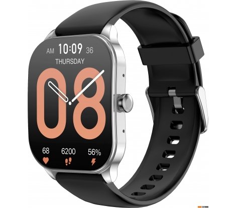  - Умные часы и браслеты Amazfit Pop 3S (серебристый, с силиконовым ремешком) - Pop 3S (серебристый, с силиконовым ремешком)