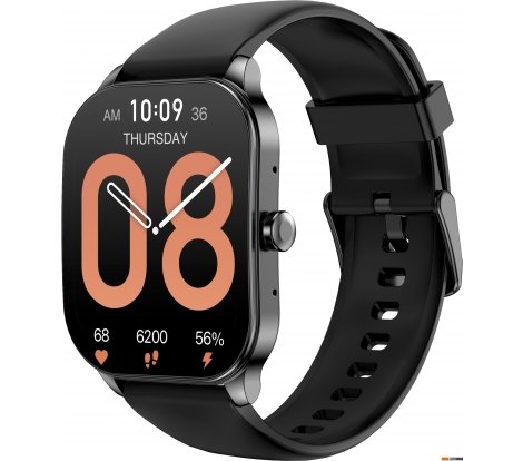  - Умные часы и браслеты Amazfit Pop 3S (черный, с силиконовым ремешком) - Pop 3S (черный, с силиконовым ремешком)