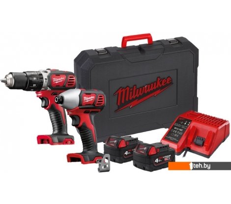  - Наборы электроинструментов Milwaukee M18 BPP2C-402C 4933443552 (шуруповерт, винтоверт, 2 АКБ, кейс) - M18 BPP2C-402C 4933443552 (шуруповерт, винтоверт, 2 АКБ, кейс)