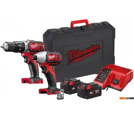  - Наборы электроинструментов Milwaukee M18 BPP2C-402C 4933443552 (шуруповерт, винтоверт, 2 АКБ, кейс) - M18 BPP2C-402C 4933443552 (шуруповерт, винтоверт, 2 АКБ, кейс)