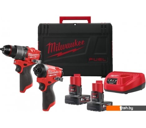  - Наборы электроинструментов Milwaukee M12 FPP2A2-602X Fuel 4933480588 (шуруповерт, винтоверт, 2 АКБ, кейс) - M12 FPP2A2-602X Fuel 4933480588 (шуруповерт, винтоверт, 2 АКБ, кейс)