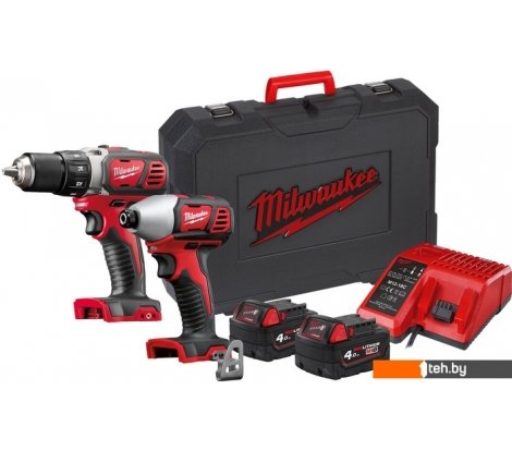  - Наборы электроинструментов Milwaukee M18 BPP2D-402C 4933447126 (шуруповерт, винтоверт, 2 АКБ, кейс) - M18 BPP2D-402C 4933447126 (шуруповерт, винтоверт, 2 АКБ, кейс)