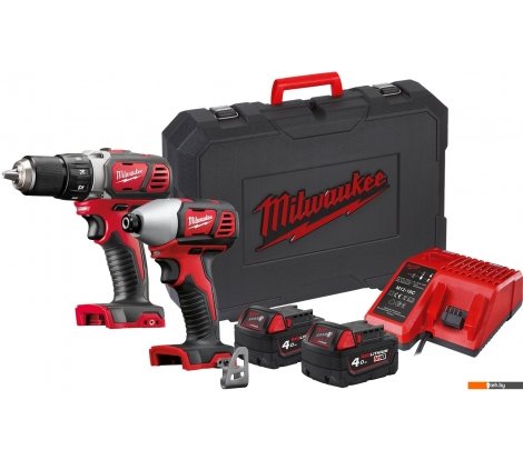  - Наборы электроинструментов Milwaukee M18 BPP2D-402C 4933447126 (шуруповерт, винтоверт, 2 АКБ, кейс) - M18 BPP2D-402C 4933447126 (шуруповерт, винтоверт, 2 АКБ, кейс)