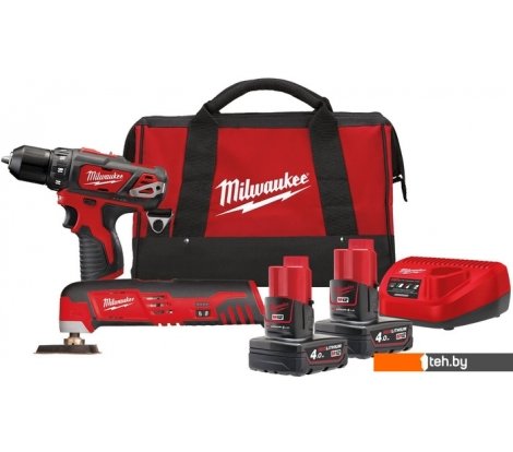  - Наборы электроинструментов Milwaukee М12 ВPP2D-402B 4933441250 (шуруповерт, реноватор, 2 АКБ, сумка) - М12 ВPP2D-402B 4933441250 (шуруповерт, реноватор, 2 АКБ, сумка)