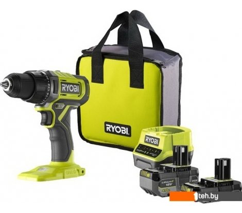 - Шуруповерты, гайковерты, электроотвертки RYOBI RDD18-2C42S 5133005521 (с 2-мя АКБ 2 Ач+4 Ач, сумка) - RDD18-2C42S 5133005521 (с 2-мя АКБ 2 Ач+4 Ач, сумка)