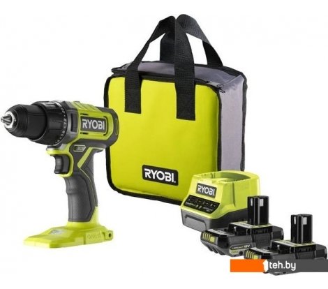  - Шуруповерты, гайковерты, электроотвертки RYOBI RDD18-2C20S 5133005520 (с 2-мя АКБ 2 Ач, сумка) - RDD18-2C20S 5133005520 (с 2-мя АКБ 2 Ач, сумка)