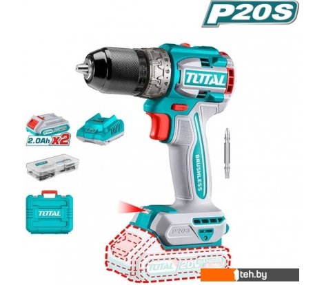  - Шуруповерты, гайковерты, электроотвертки Total TDLI20602 (с 2-мя АКБ, кейс, оснастка) - TDLI20602 (с 2-мя АКБ, кейс, оснастка)